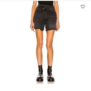 AGOLDE Black Denim Shorts